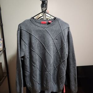 Sz L IZOD Men's Gray Sweater